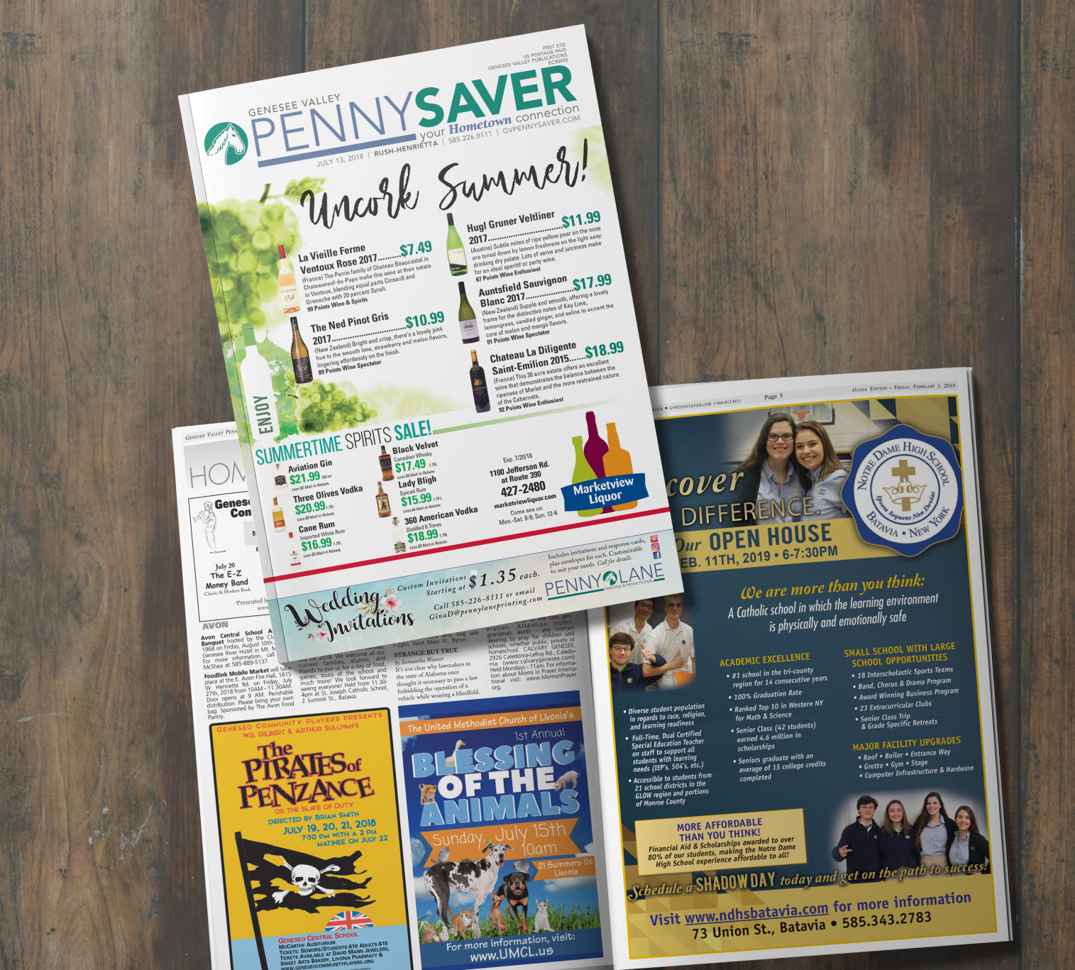 Genesee Valley Penny Saver on desk